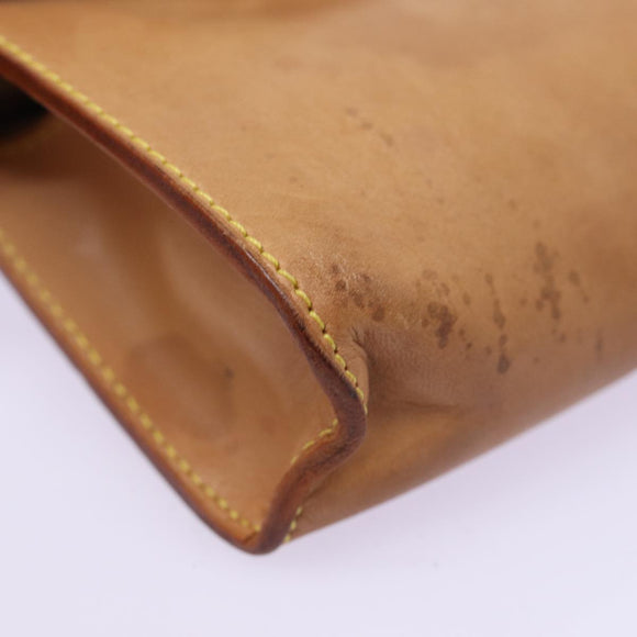 LOUIS VUITTON Nomad Cabas Ambre PM Pouch Leather Beige M92502 LV Auth 77251