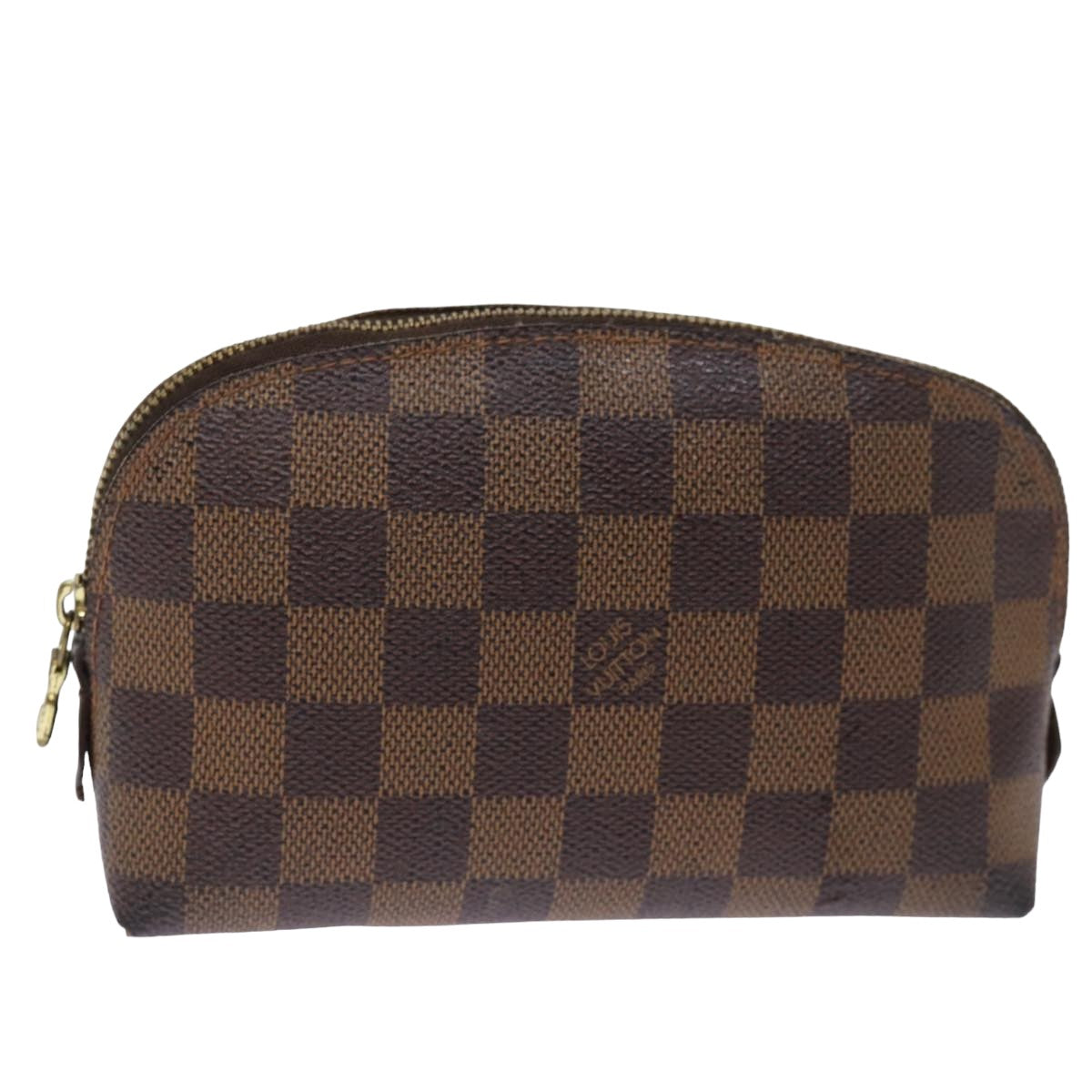 LOUIS VUITTON Damier Ebene Pochette Cosmetic PM Pouch N47516 LV Auth 77260