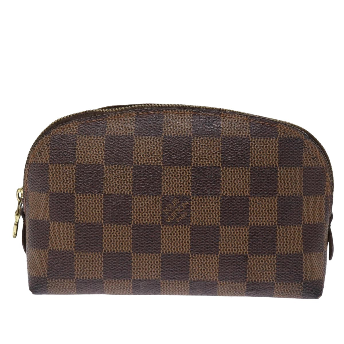 LOUIS VUITTON Damier Ebene Pochette Cosmetic PM Pouch N47516 LV Auth 77260 - 0