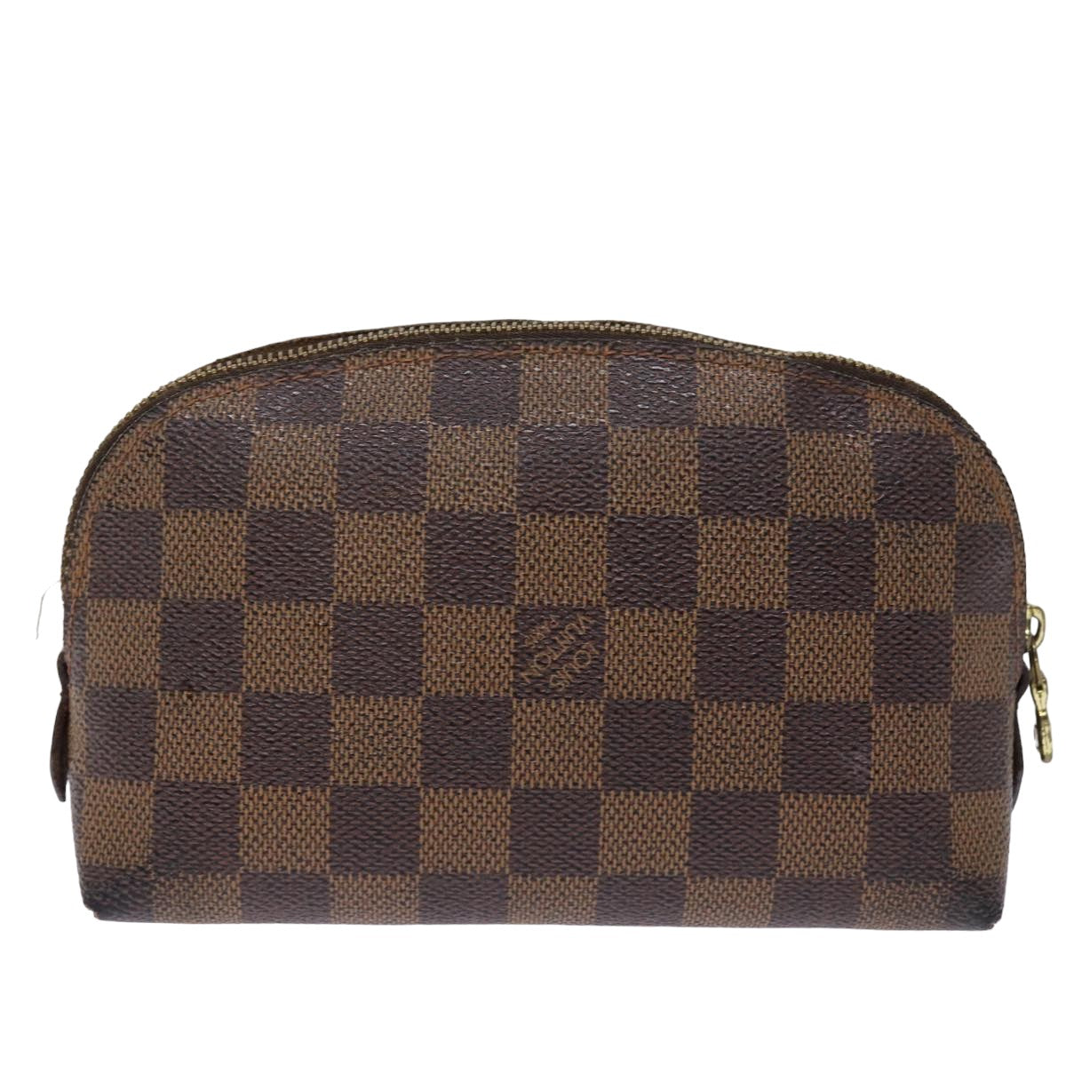 LOUIS VUITTON Damier Ebene Pochette Cosmetic PM Pouch N47516 LV Auth 77260