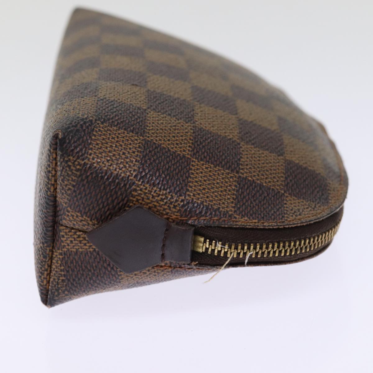 LOUIS VUITTON Damier Ebene Pochette Cosmetic PM Pouch N47516 LV Auth 77260