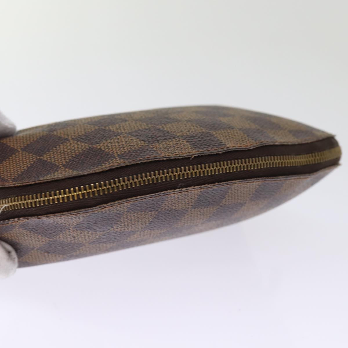 LOUIS VUITTON Damier Ebene Pochette Cosmetic PM Pouch N47516 LV Auth 77260