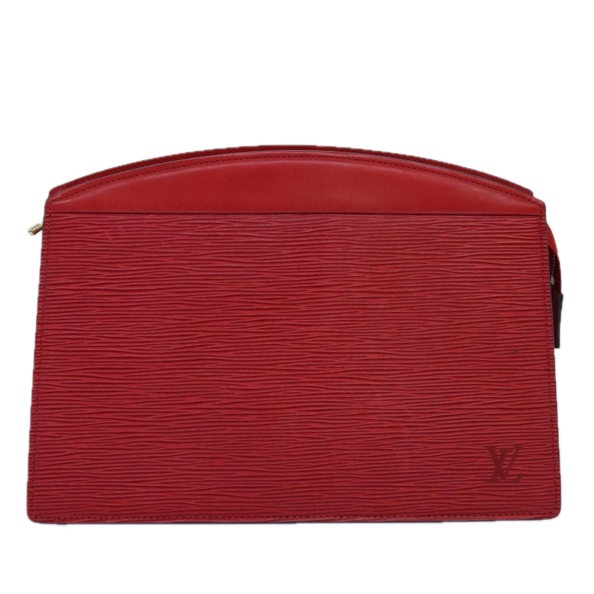 LOUIS VUITTON Epi Trousse Crete Clutch Bag Red M48407 LV Auth 77264