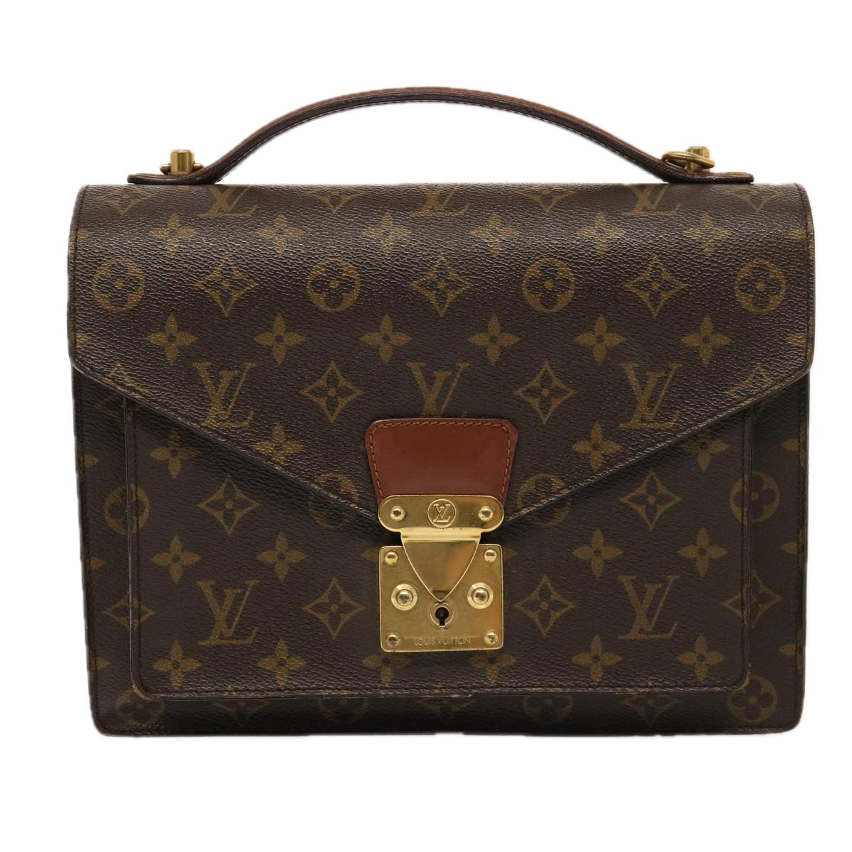 LOUIS VUITTON Monogram Monceau 28 Hand Bag 2way M51185 LV Auth 77274