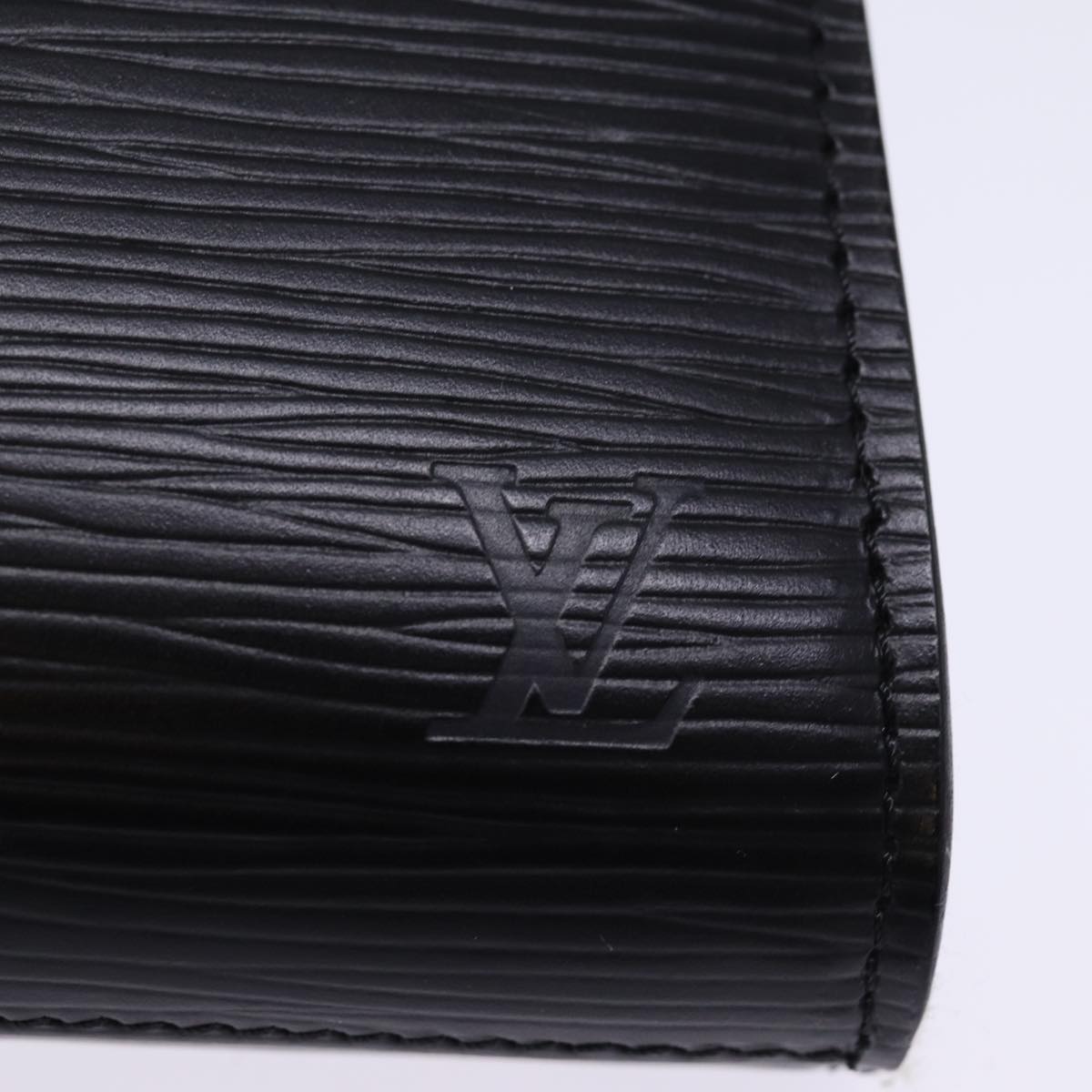 LOUIS VUITTON Epi Art Deco Clutch Bag Black M52632 LV Auth 77277