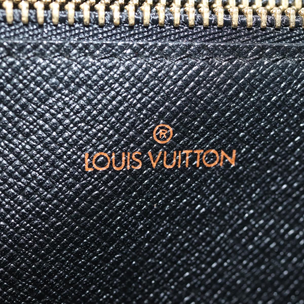 LOUIS VUITTON Epi Art Deco Clutch Bag Black M52632 LV Auth 77277