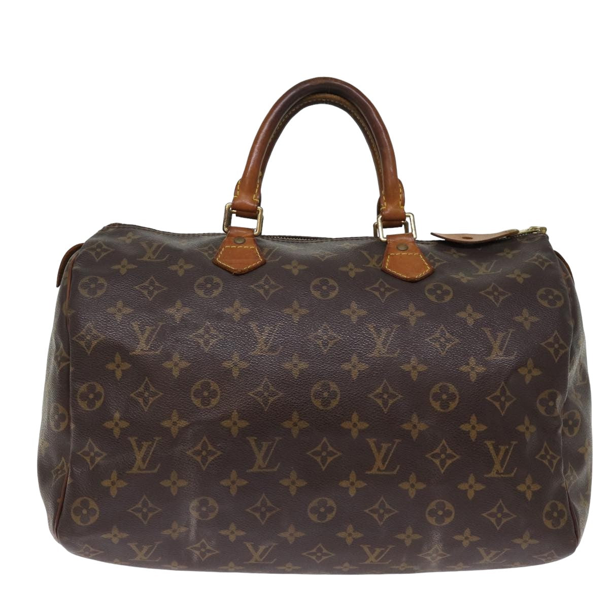 LOUIS VUITTON Monogram Speedy 35 Hand Bag M41524 LV Auth 77285