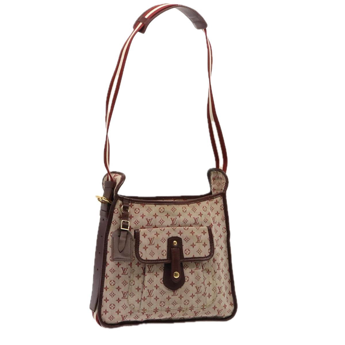 LOUIS VUITTON Monogram Mini Besace Mary Kate Bag Red M92321 LV Auth 77299