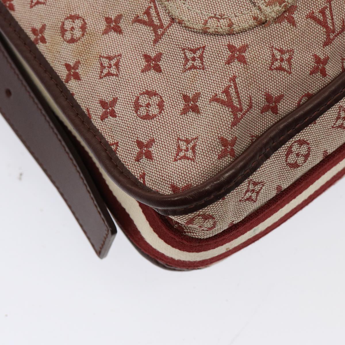 LOUIS VUITTON Monogram Mini Besace Mary Kate Bag Red M92321 LV Auth 77299