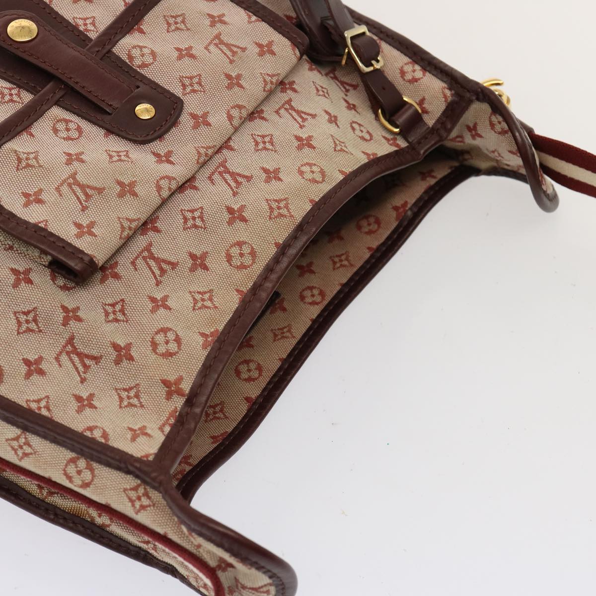 LOUIS VUITTON Monogram Mini Besace Mary Kate Bag Red M92321 LV Auth 77299