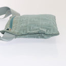 FENDI Zucca Canvas Waist bag Light Blue Auth 77335-3