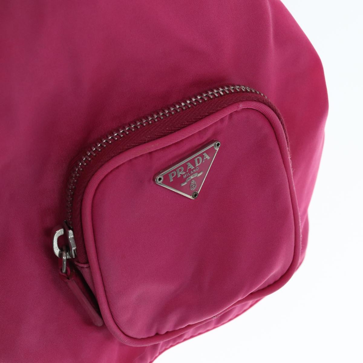 PRADA Hand Bag Nylon Pink Auth 77338