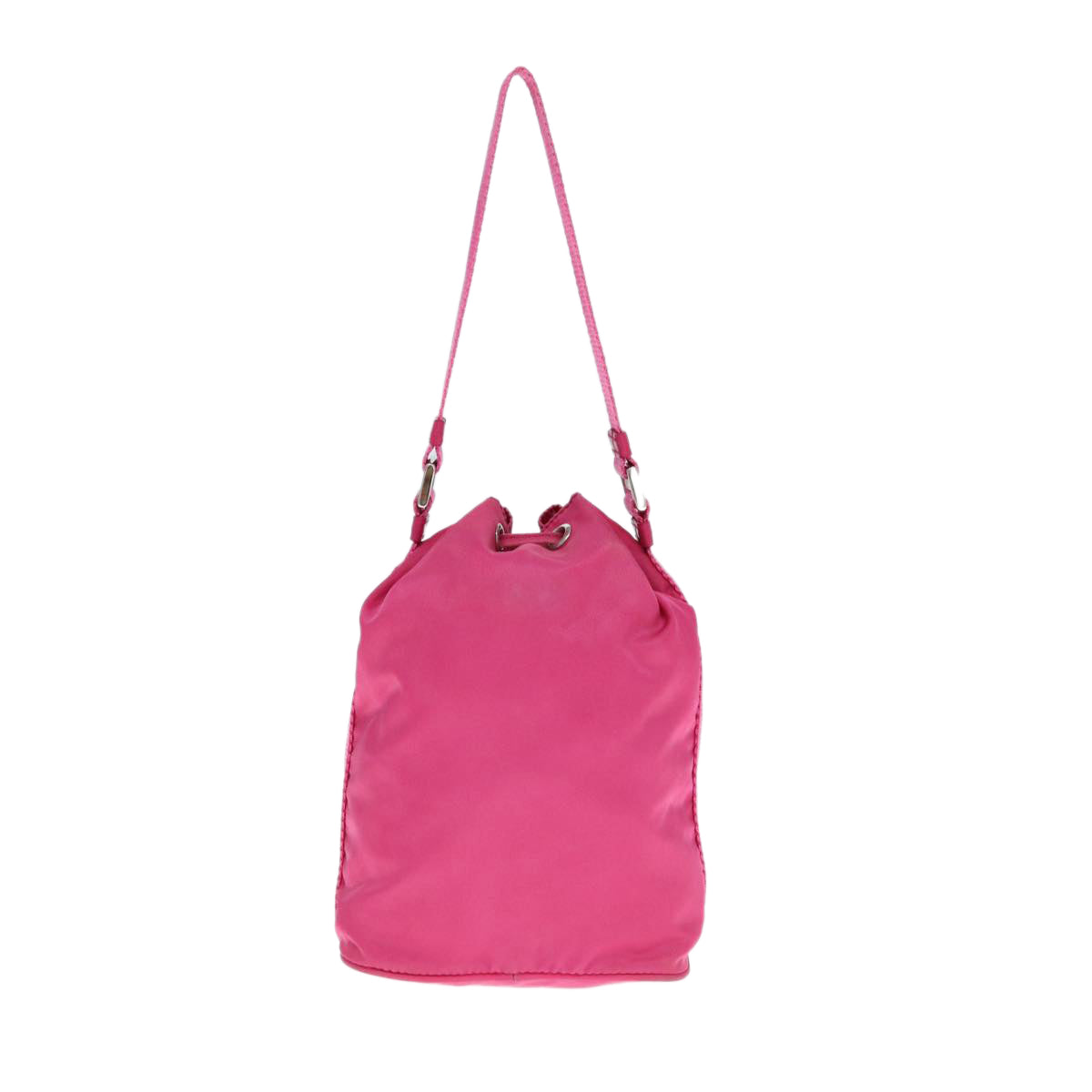 PRADA Hand Bag Nylon Pink Auth 77338