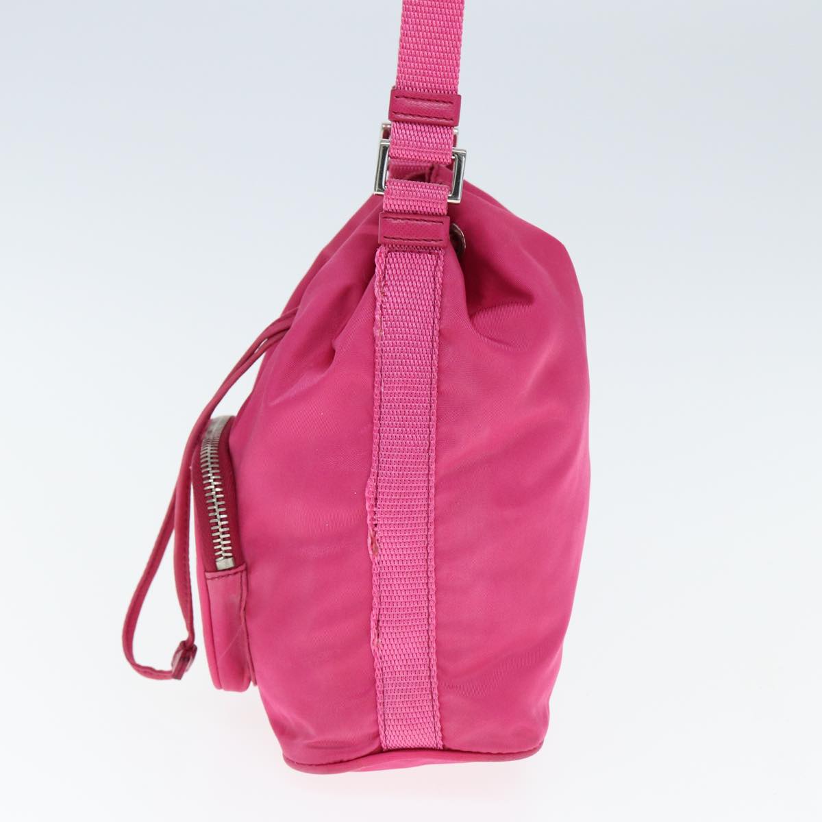 PRADA Hand Bag Nylon Pink Auth 77338