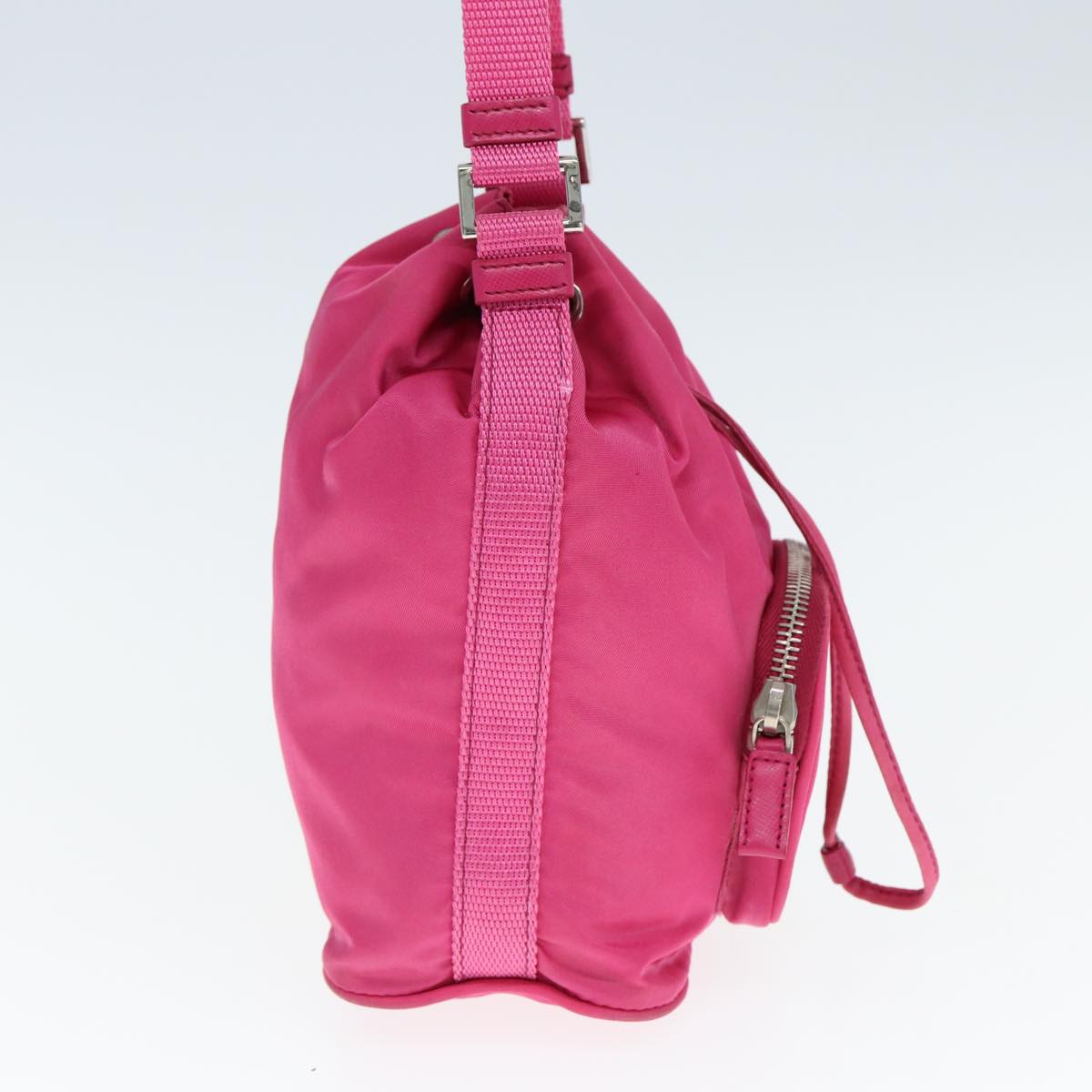 PRADA Hand Bag Nylon Pink Auth 77338