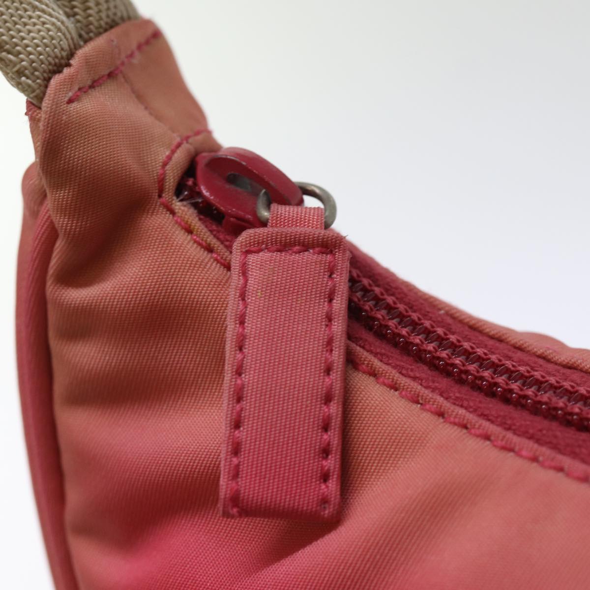 PRADA Hand Bag Nylon Pink Auth 77341