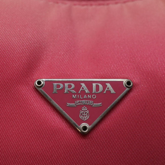PRADA Hand Bag Nylon Pink Auth 77341