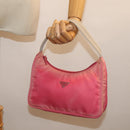 PRADA Hand Bag Nylon Pink Auth 77341-21