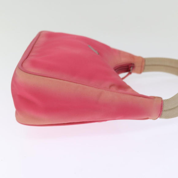 PRADA Hand Bag Nylon Pink Auth 77341