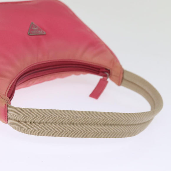 PRADA Hand Bag Nylon Pink Auth 77341