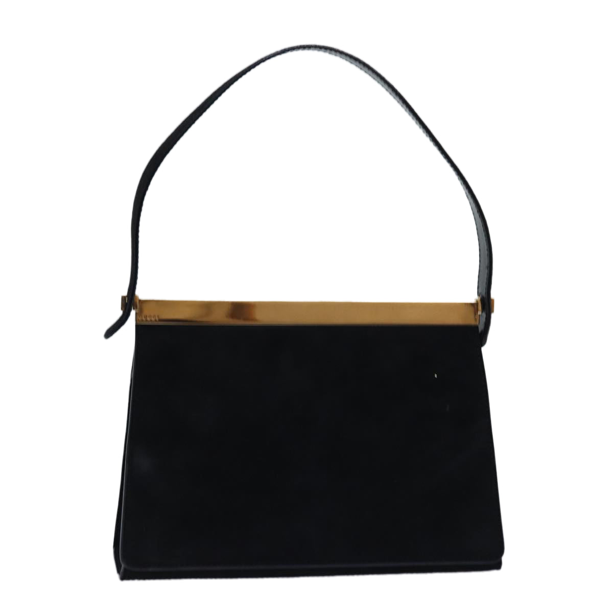 GUCCI Hand Bag Suede Black 001 2058 1928 0 Auth 77342