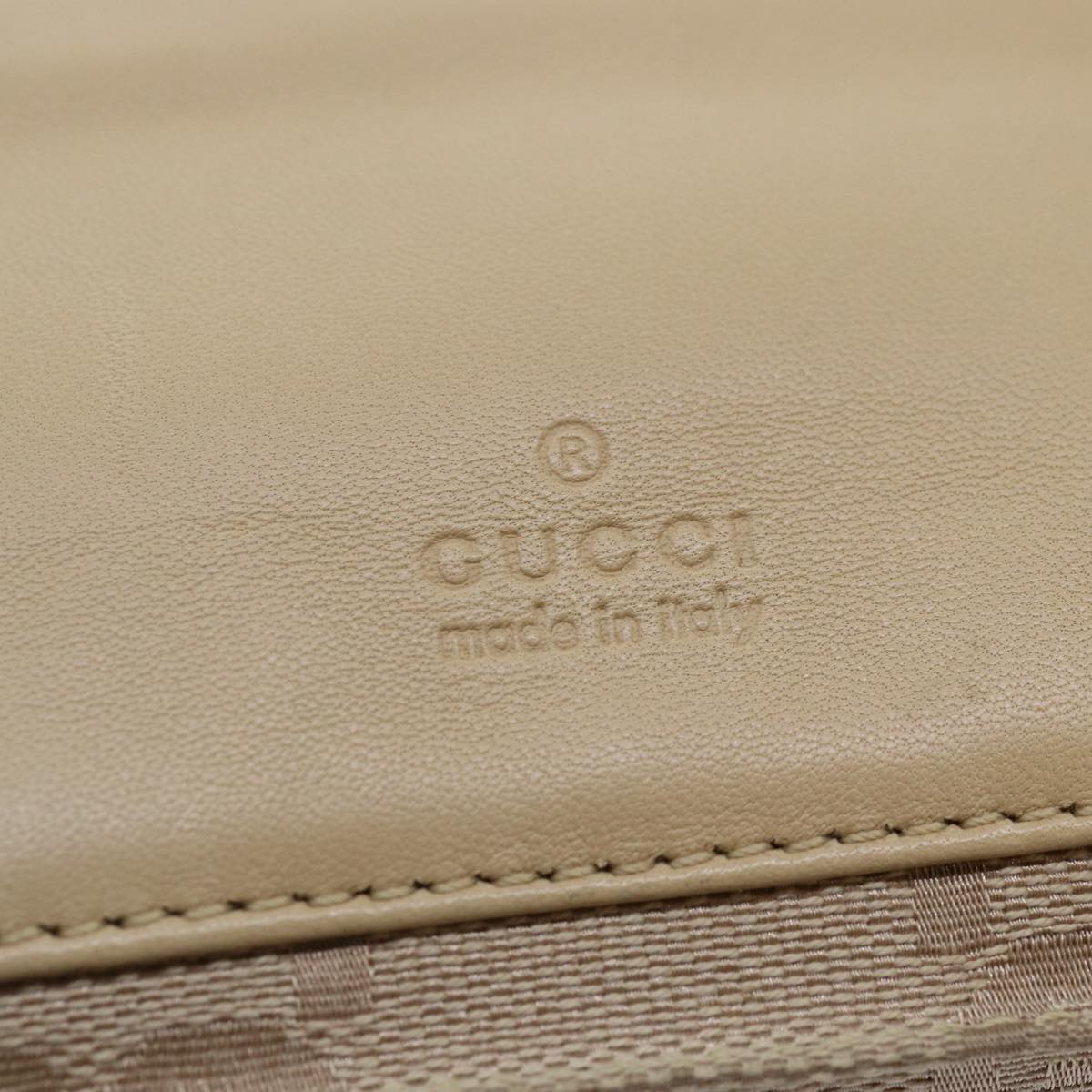 GUCCI GG Canvas Shoulder Bag Beige 001 3807 3444 Auth 77343