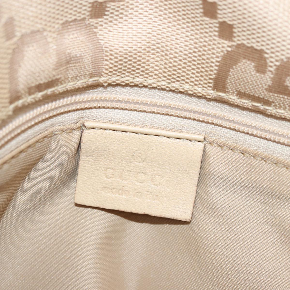 GUCCI GG Canvas Shoulder Bag Beige 001 3807 3444 Auth 77343