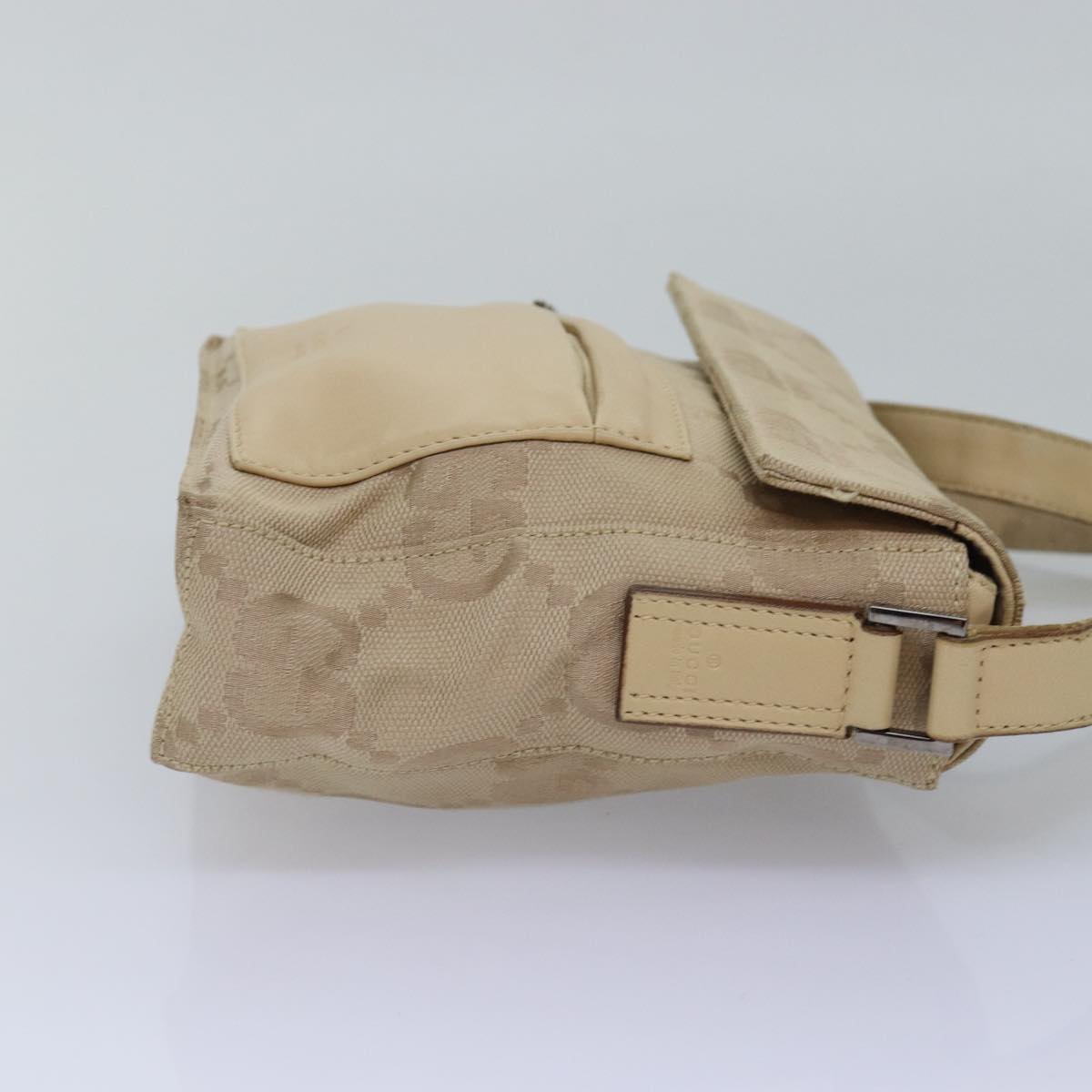 GUCCI GG Canvas Shoulder Bag Beige 001 3807 3444 Auth 77343