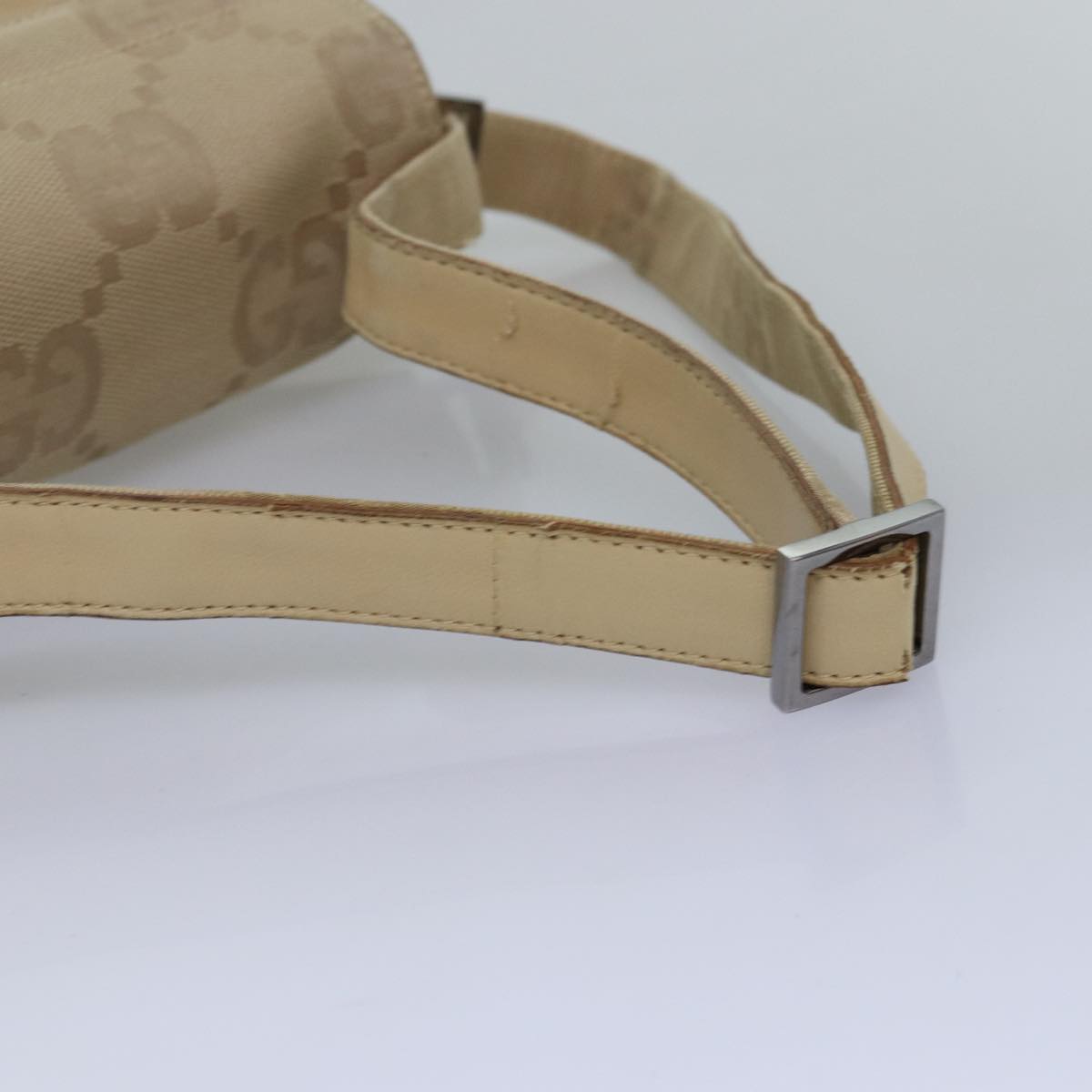 GUCCI GG Canvas Shoulder Bag Beige 001 3807 3444 Auth 77343