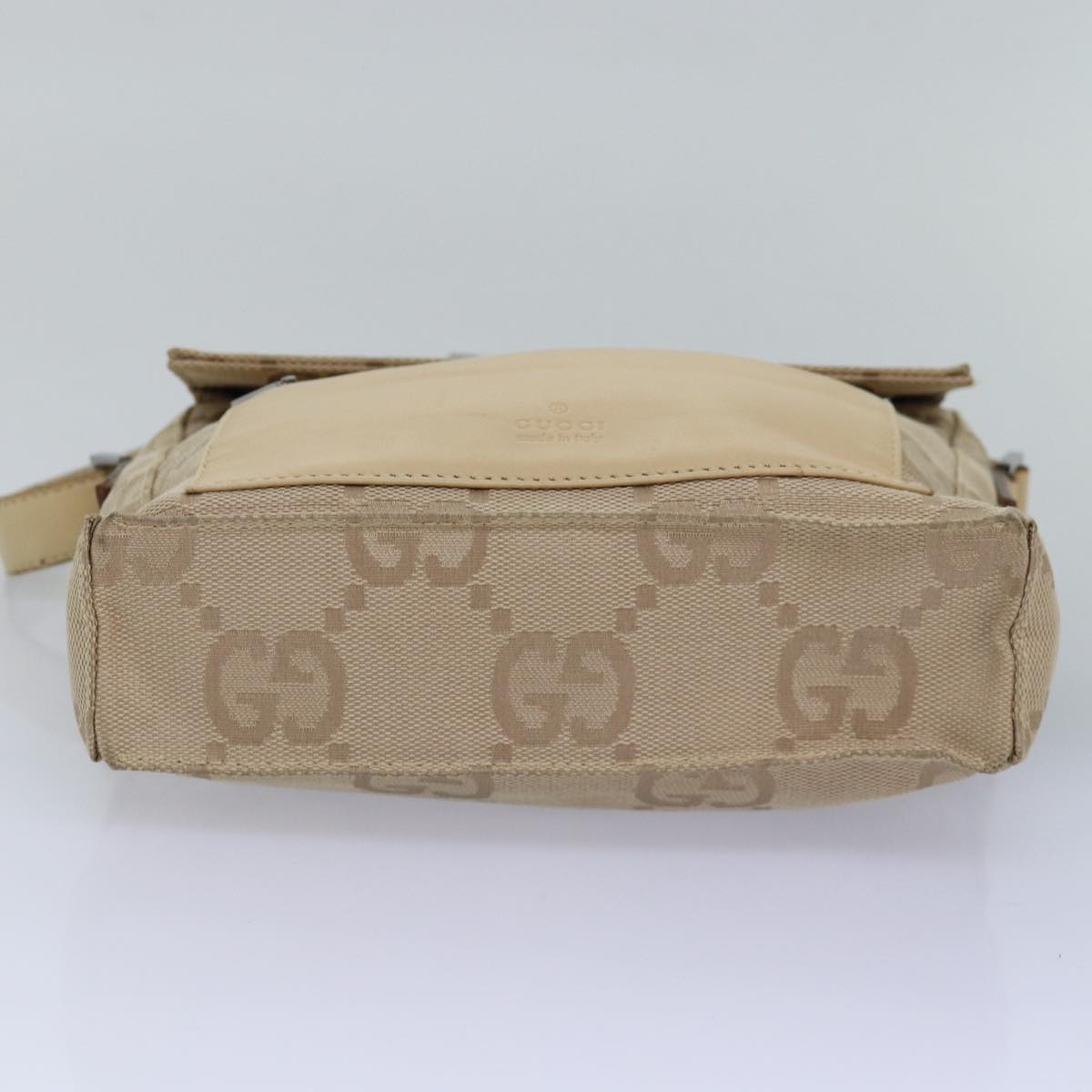 GUCCI GG Canvas Shoulder Bag Beige 001 3807 3444 Auth 77343