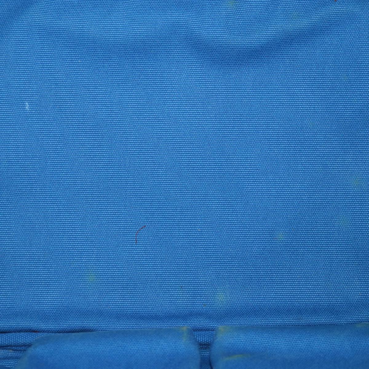 PRADA Canapa MM Hand Bag Canvas Blue Auth 77361