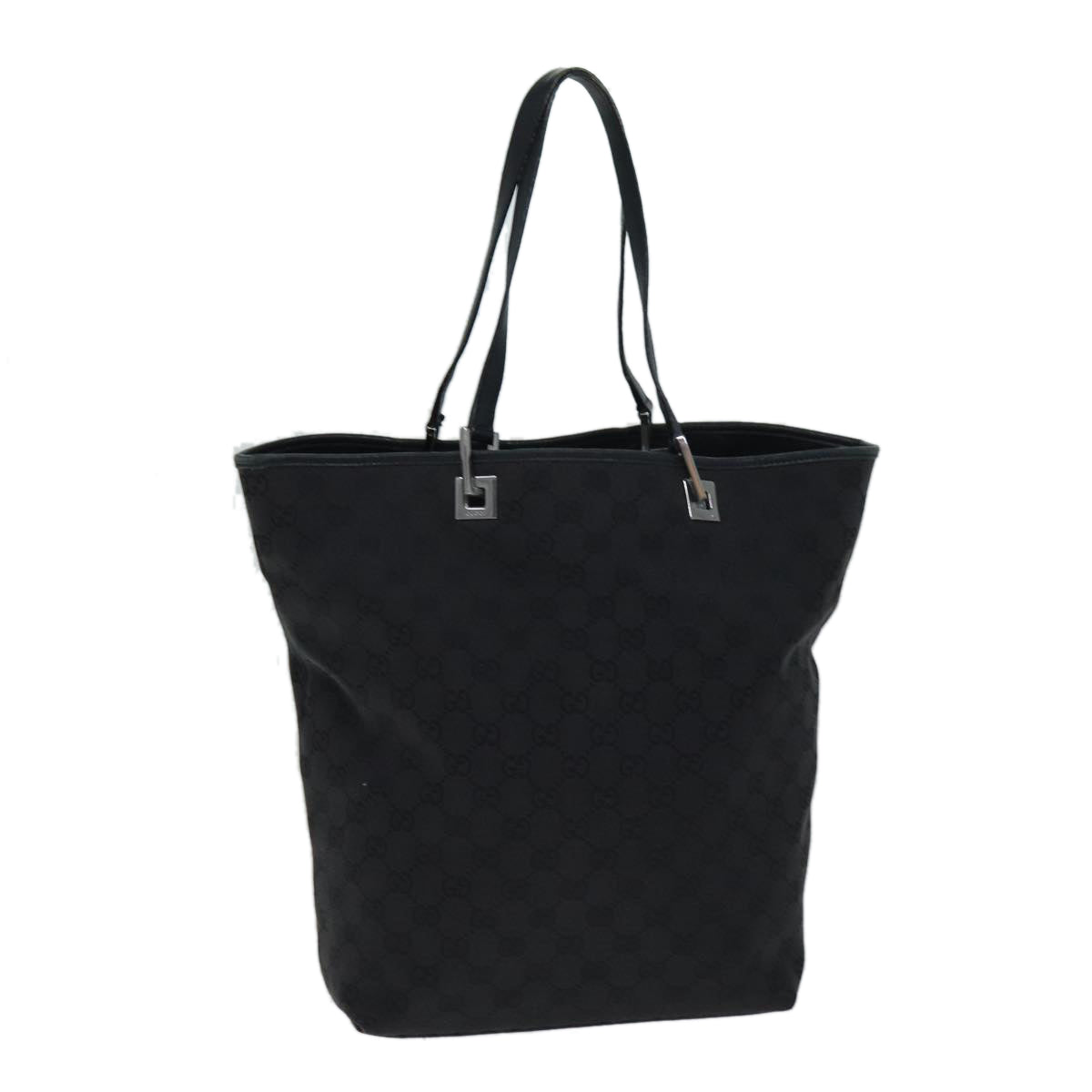 GUCCI GG Canvas Tote Bag Black 31243 Auth 77370