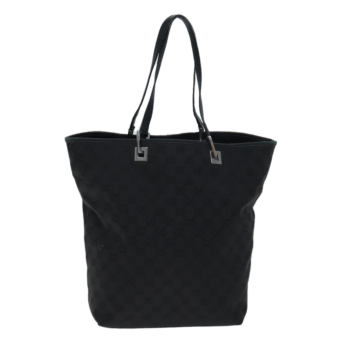 GUCCI GG Canvas Tote Bag Black 31243 Auth 77370