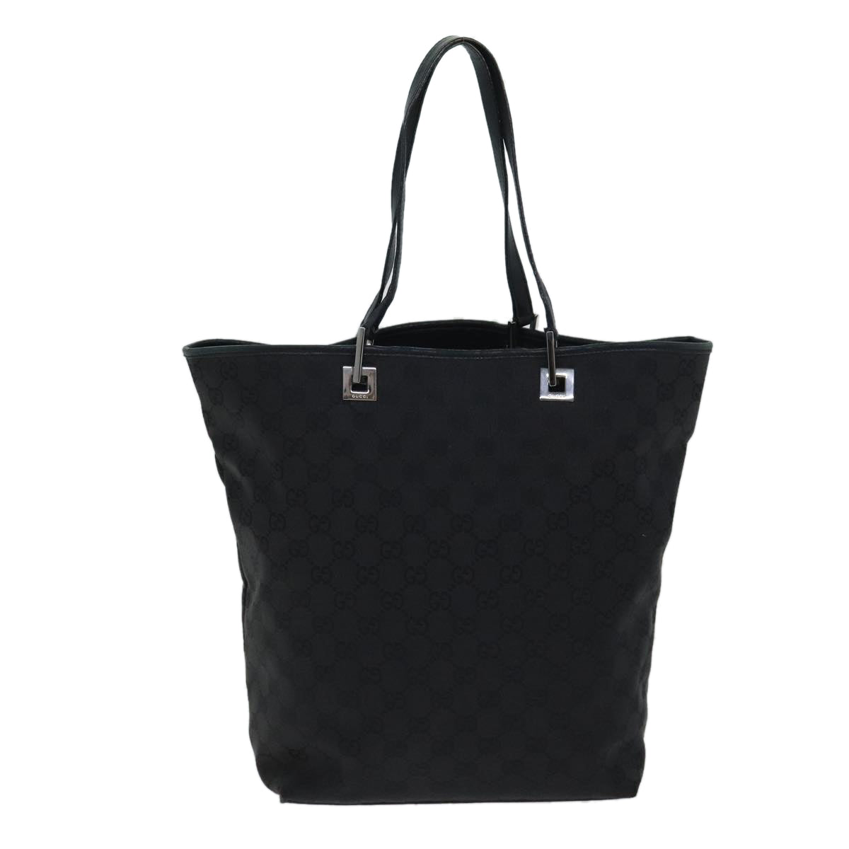 GUCCI GG Canvas Tote Bag Black 31243 Auth 77370