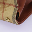 Burberry Nova Check Handtasche PVC 2-Wege Beige Auth 77376-14