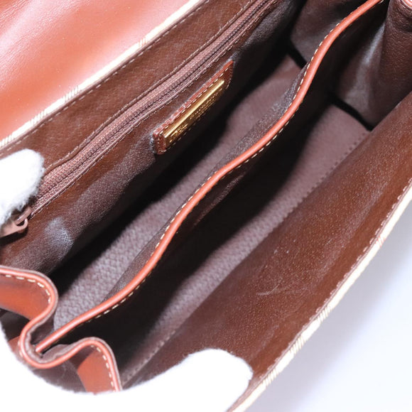 Burberrys Nova Check Hand Bag PVC 2way Beige Auth 77376