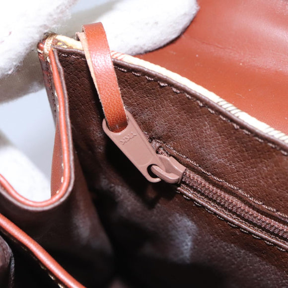 Burberry Nova Check Handtasche PVC 2-Wege Beige Auth 77376