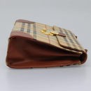 Burberry Nova Check Handtasche PVC 2-Wege Beige Auth 77376-5