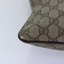 GUCCI GG Supreme Shoulder Bag PVC Leather Beige 201446 Auth 77399-15