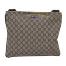 GUCCI GG Supreme Shoulder Bag PVC Leather Beige 201446 Auth 77399-13