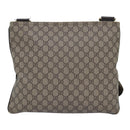 GUCCI GG Supreme Shoulder Bag PVC Leather Beige 201446 Auth 77399-2