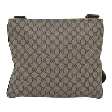 GUCCI GG Supreme Shoulder Bag PVC Leather Beige 201446 Auth 77399 - 0