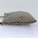 GUCCI GG Supreme Shoulder Bag PVC Leather Beige 201446 Auth 77399-3