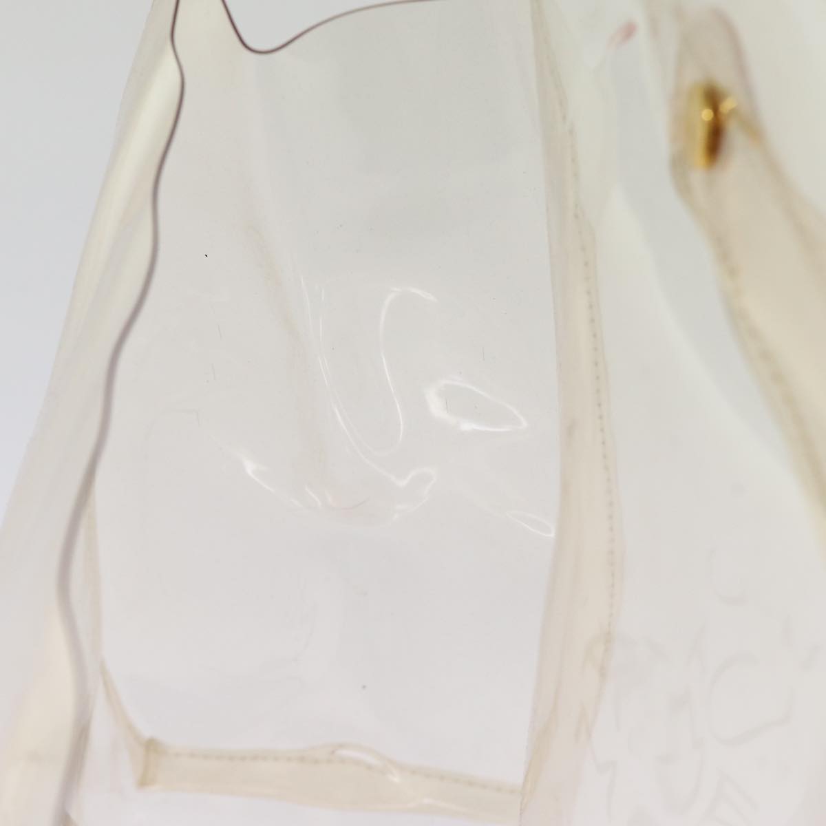 HERMES Vinyl Kelly Hand Bag Vinyl Clear Auth 77429