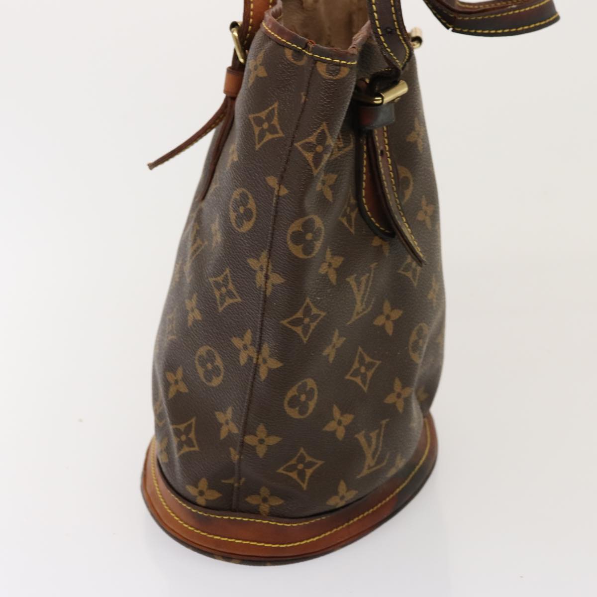 LOUIS VUITTON Monogram Bucket PM Shoulder Bag M42238 LV Auth 77433