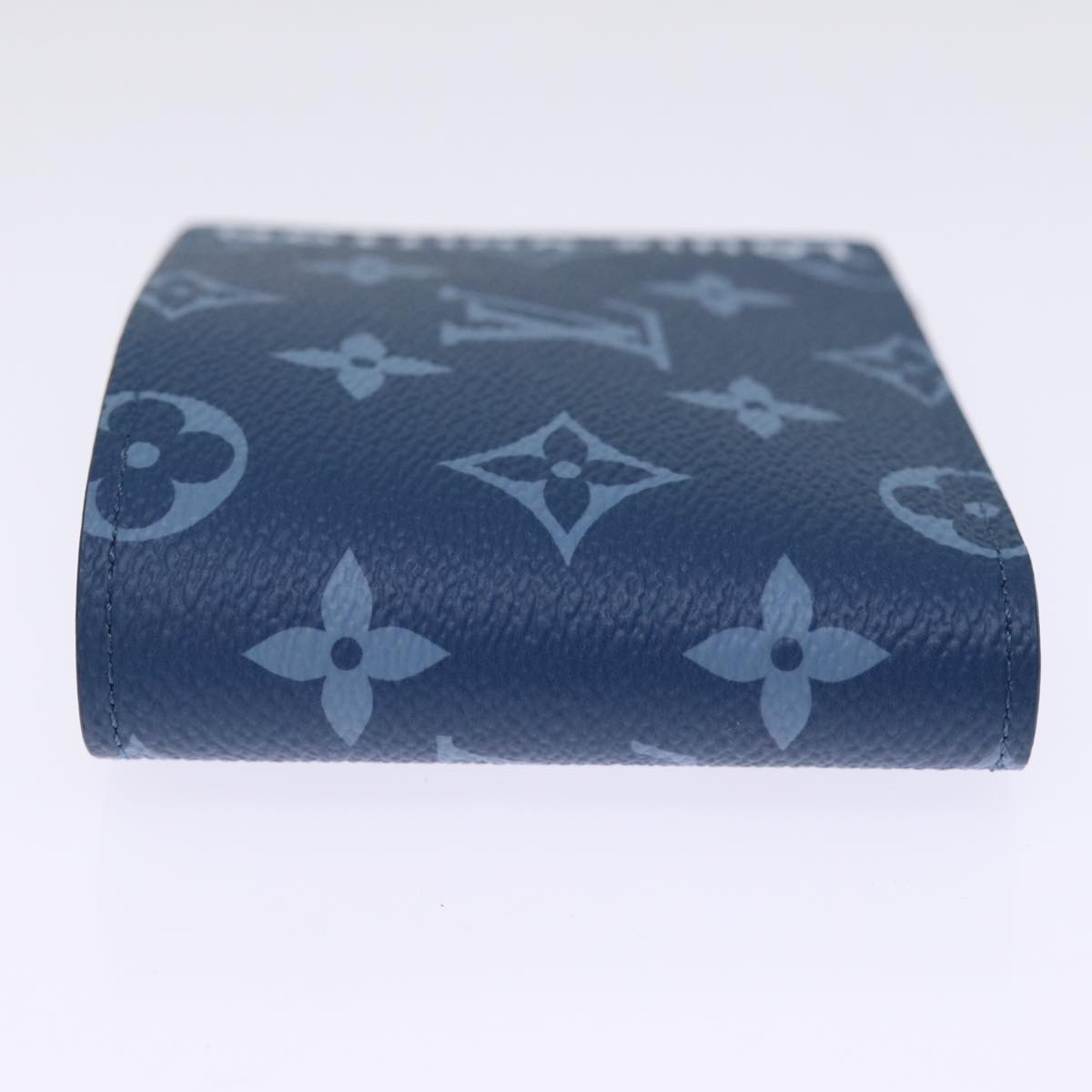 LOUIS VUITTON Monogram Portefeuille Slender Billfold Blue M82798 LV Auth 77435S