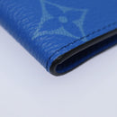 LOUIS VUITTON Monogram Pockets On Strap Card Case Blue M83154 LV Auth 77437SAM-16