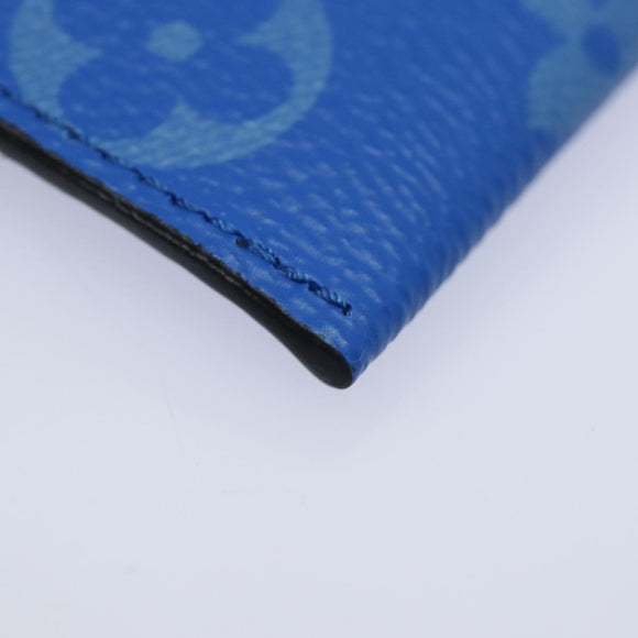 LOUIS VUITTON Monogram Pockets On Strap Card Case Blue M83154 LV Auth 77437SAM