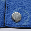 LOUIS VUITTON Monogram Pockets On Strap Card Case Blue M83154 LV Auth 77437SA-19