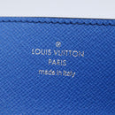 LOUIS VUITTON Monogram Pockets On Strap Card Case Blue M83154 LV Auth 77437SA-20